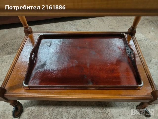 Сервизна количка+ поднос подарък , снимка 3 - Аксесоари за кухня - 53595237