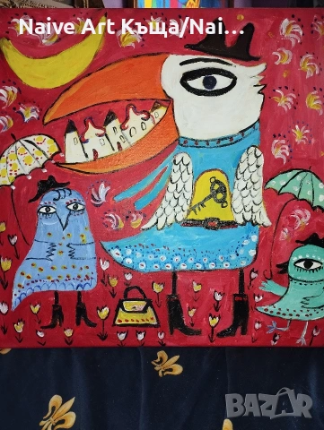 Картина платно маслени бои акрилни бои размер 42/42