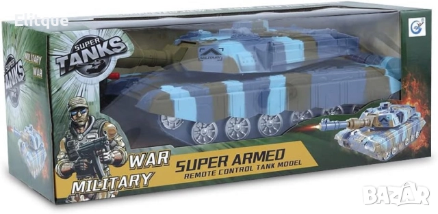 Радиоуправляем танк със звук и светлина, снимка 5 - Други - 52744951