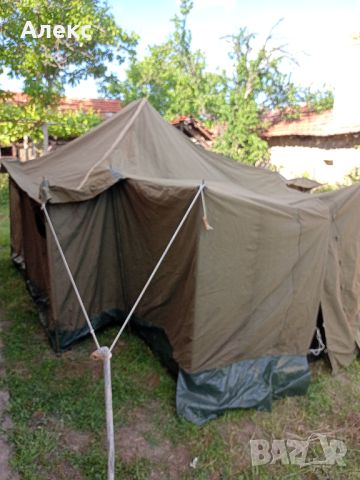 Военна офицерска палатка с гумиран под, снимка 2 - Екипировка - 45545295