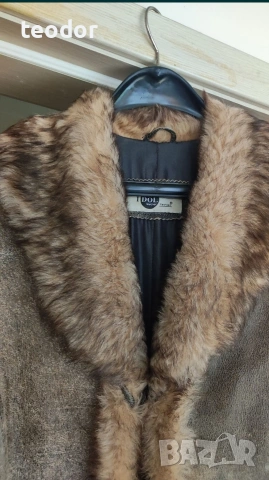 Дълго палто от естествена кожа, снимка 2 - Палта, манта - 53432436