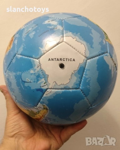 Футболна топка глобус, размер- 21,5см, снимка 2 - Футбол - 52376314