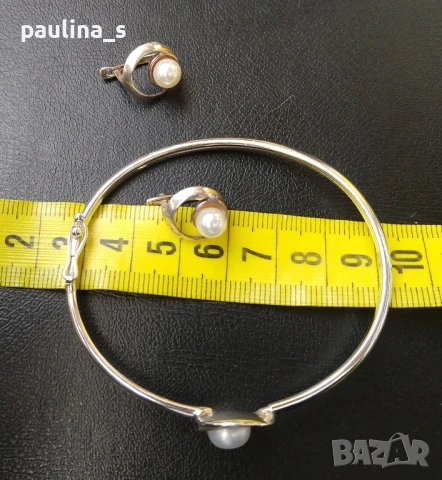 Два различни броя / Винтидж! / Сребърен комплект с перли / проба 925 , снимка 14 - Бижутерийни комплекти - 32661243