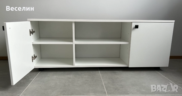 ТВ Шкаф - Бял от 18мм ПДЧ, снимка 3 - Скринове - 52643818