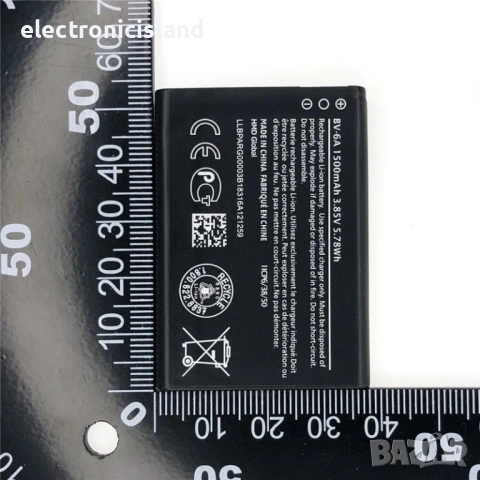 Оригинална батерия Nokia 1500mAh BV 6A BV6A BV-6A за 2720 Flip, Banana 2060 3060 5250 C5-03 8110 4G, снимка 3 - Оригинални батерии - 54071440