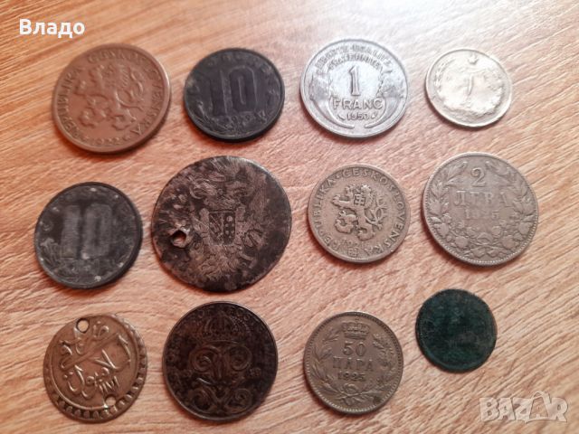 Лот стари български и чужди монети , снимка 9 - Нумизматика и бонистика - 45707089