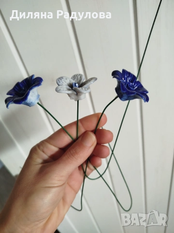 Керамични цветя, снимка 2 - Декорация за дома - 54291464