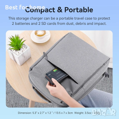 AKTTKA  2 бр. батериии и зарядно за Canon LP-E6/LP-E6N и EOS 5D Mark II/III/IV, 6D и др., снимка 7 - Батерии, зарядни - 53018168