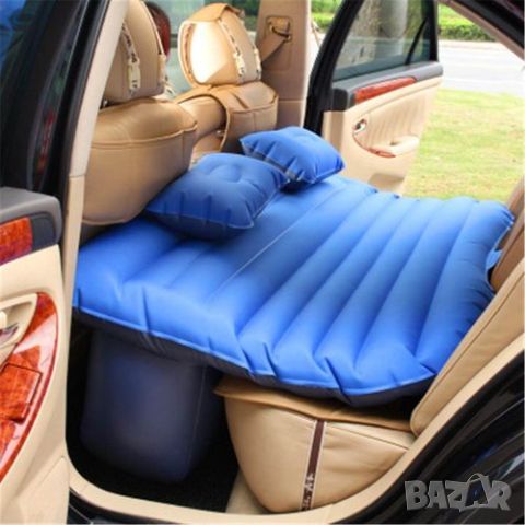 Синьо надуваемо легло за спане в автомобил, плаж или къмпинг, снимка 2 - Надуваеми легла - 45655235