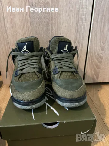 Детски маратонки Jordan 4 retro “olive green”, снимка 2 - Маратонки - 48491615