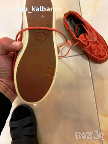 Супер готини детски велурени червени обувки само за 5лв.Тимберланд Timberland, снимка 2 - Детски обувки - 44951694