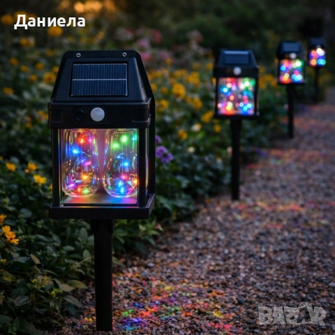 Соларна градинска лампа HW-889C-2 - естествена и енергоспестяваща светлина, снимка 5 - Соларни лампи - 53782838