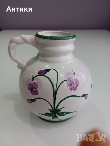 Стара керамична кана ръчно изработена , снимка 6 - Други - 52625396