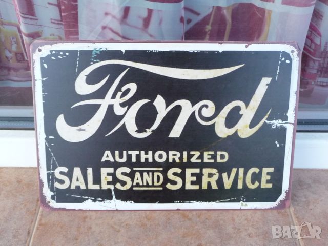 Форд Ford метална табела продажби части оригинални досавчик, снимка 1 - Рекламни табели - 45083649