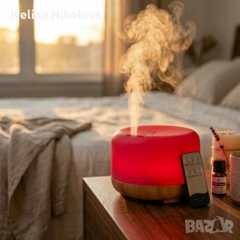 Арома дифузер - овлажнител за въздух с дистанционно управление, снимка 10 - Овлажнители и пречистватели за въздух - 54155060