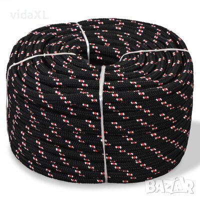 vidaXL Морско въже, полипропилен, 12 мм, 250 м, черно（SKU:143811