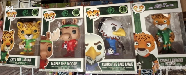 Funko POP фигурки Fifa World Cup 2026/Zayu The Jaguar/Maple The Moose/Clutch The Bald Eagle, снимка 2 - Фигурки - 54005144