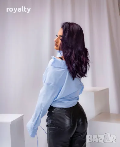 Синя дамска риза, снимка 2 - Ризи - 50375137