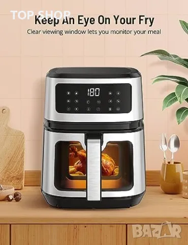 Нов Въздушен фритюрник Symdral 5L здравословно готвене Air Fryer кухня дом, снимка 2 - Фритюрници - 49238493