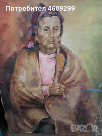 Много стара маслена картина на платно!