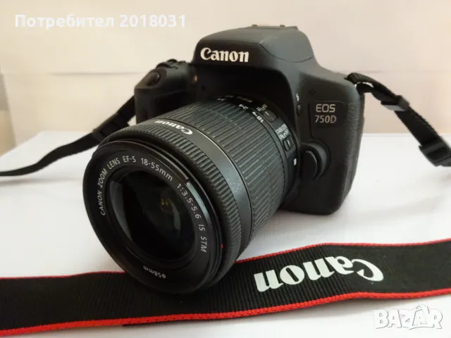 Нов Canon 750D (24 МР, Wi-Fi)+18-55mm (само 330 кадъра)– made in Japan, снимка 1 - Фотоапарати - 48354975