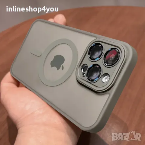 Матов MAGSAFE Кейс за Apple iPhone 16 Pro Max със защита на камерите, снимка 4 - Калъфи, кейсове - 47263120