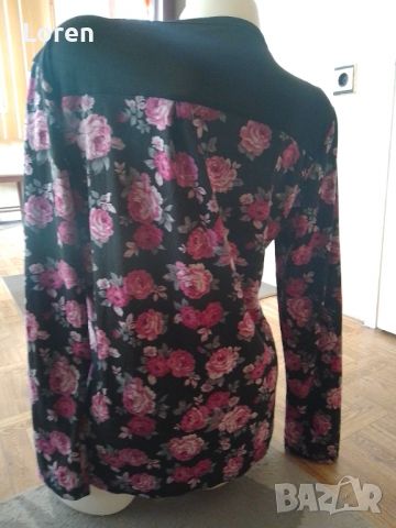 Дамска блуза на цветя, снимка 6 - Блузи с дълъг ръкав и пуловери - 45380533