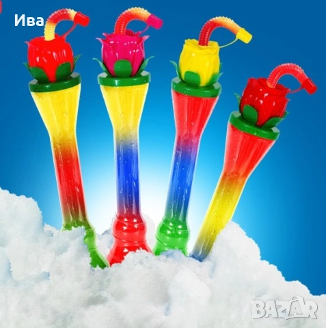 НОВО! Атрактивни пласмасови чаши за скрежина РОЗА 350 мл