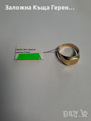 Мъжки златен пръстен - 2,94 гр., снимка 1