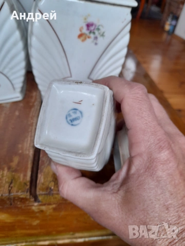 Стар порцеланов комплект за подправки, снимка 6 - Други ценни предмети - 54294623
