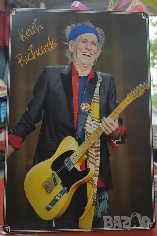 Keith Richards-метална табела (плакет), снимка 1 - Китари - 45241911