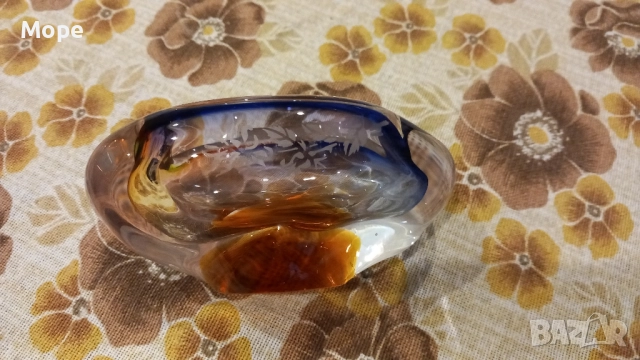 Пепелник чешко стъкло , снимка 4 - Други - 52518610