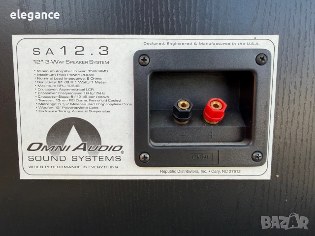 Тонколони Omni Audio SA 12.3 , снимка 7 - Тонколони - 52705209