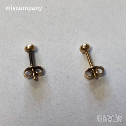 Златни обеци 1.14гр., снимка 2 - Обеци - 53647210