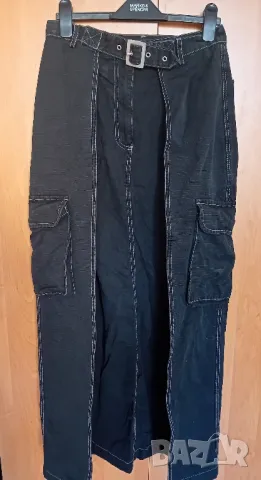 Карго дънкова дълга пола, снимка 2 - Поли - 49940115