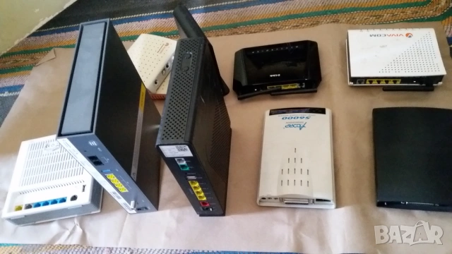 осем ADSL рутери и два модема, снимка 3 - Рутери - 54288524