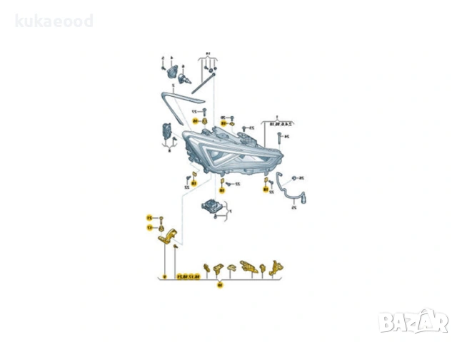 Комплект щипки за захващане на фар Seat Leon MK4, снимка 5 - Части - 54193123