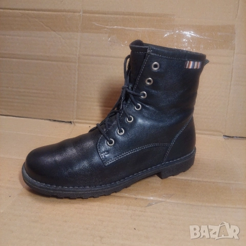 кожени ботуши / боти ECCO номер 38 обувки , снимка 3 - Дамски боти - 52124634