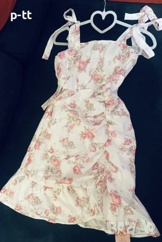 Лятна рокличка с подплата и вързанки , снимка 2 - Рокли - 52336198