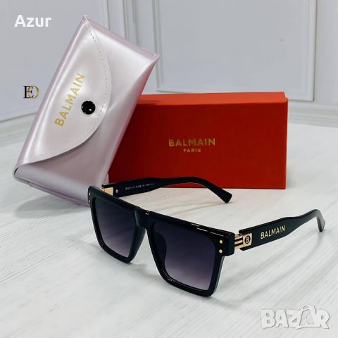 Слънчеви очила с UV400 защита с калъф и кутия Balmain 🕶 Chanel Код D279 - Различни цветове, снимка 3 - Слънчеви и диоптрични очила - 46463201