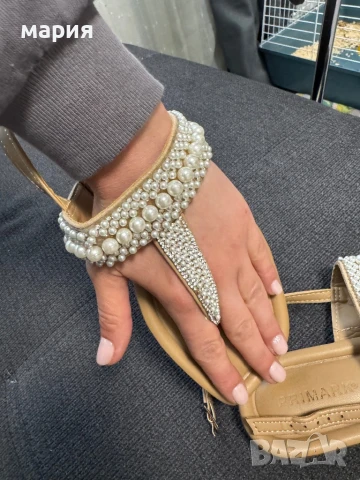 Нови сандали с перли 39 номир, снимка 4 - Сандали - 51110108
