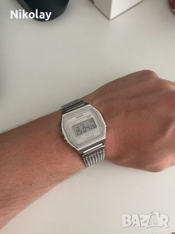 CASIO A1000 Vintage Silver Metal Watch / Мъжки часовник, снимка 6 - Мъжки - 45300691