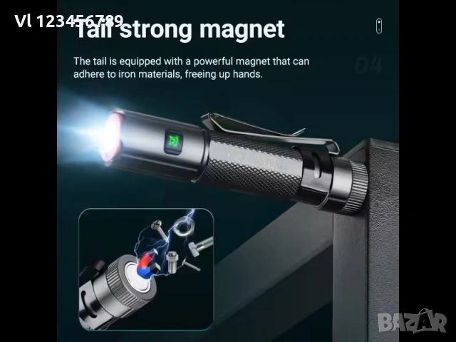 Прожектор YEMAO YM-M52 – компактен, супер ярък, снимка 4 - Къмпинг осветление - 53434267