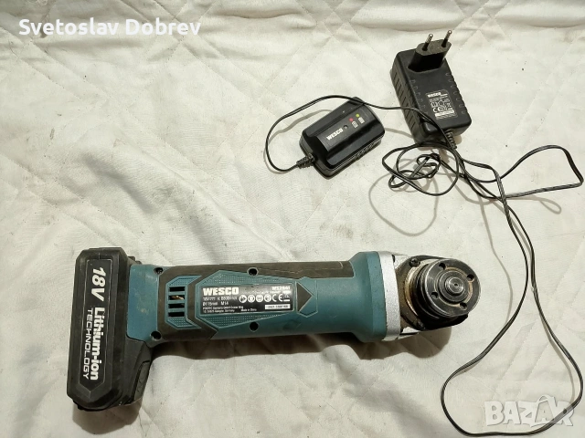 акумулаторен ъглошлайф Wesko 18v, снимка 2 - Други инструменти - 53966482