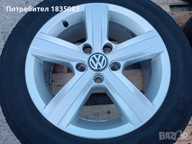 Лети джанти 16ки 5х112 VW + летни гуми 205/55/16 Michelin, снимка 5 - Гуми и джанти - 52496313