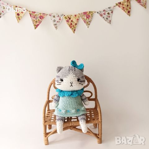 Детска играчка котенце, ръчна изработка, плетени играчки, подарък за момиче , снимка 1 - Други - 45387619