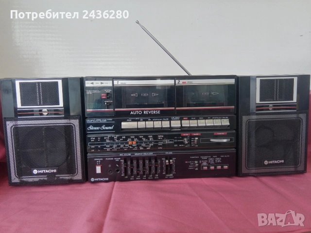 Продавам радиокасетофон Hitachi TRK-W550E 