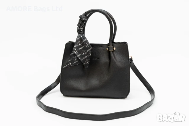 Класическа дамска чанта AMORE Francesca - Black, снимка 6 - Чанти - 50657904