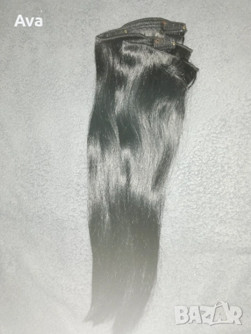 Beauty Works черни удължения за коса 16 инча , снимка 4 - Аксесоари за коса - 49052937