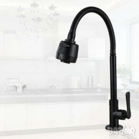 Кухненски смесител , стил и красота в  черно САМО ЗА СТУДЕНА ВОДА, снимка 3 - Смесители - 54072641